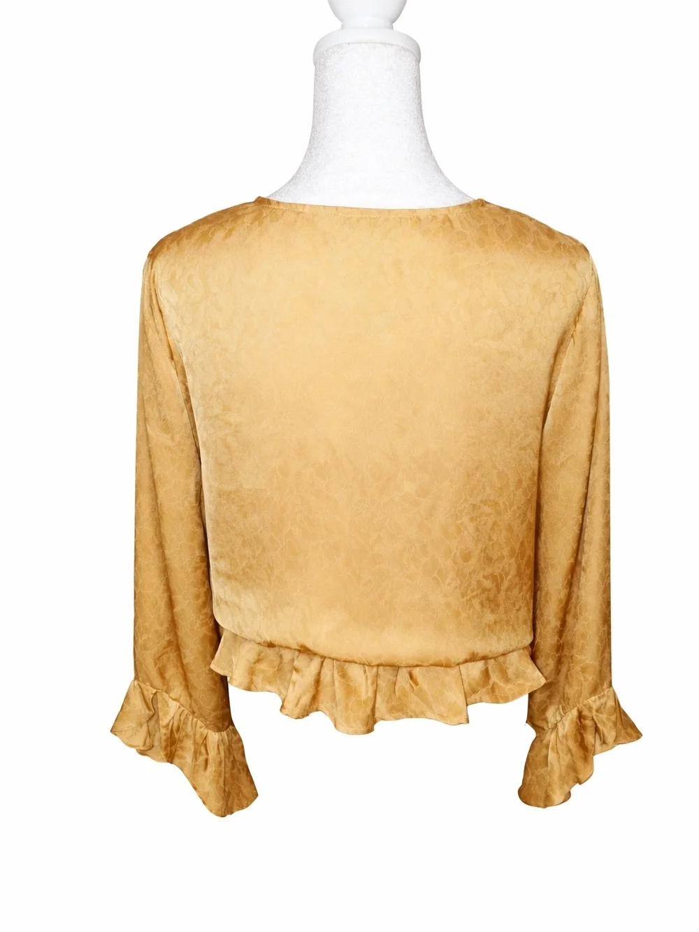 Guess Gold Wrap Blouse with Tie Waist - Picture 2 of 2